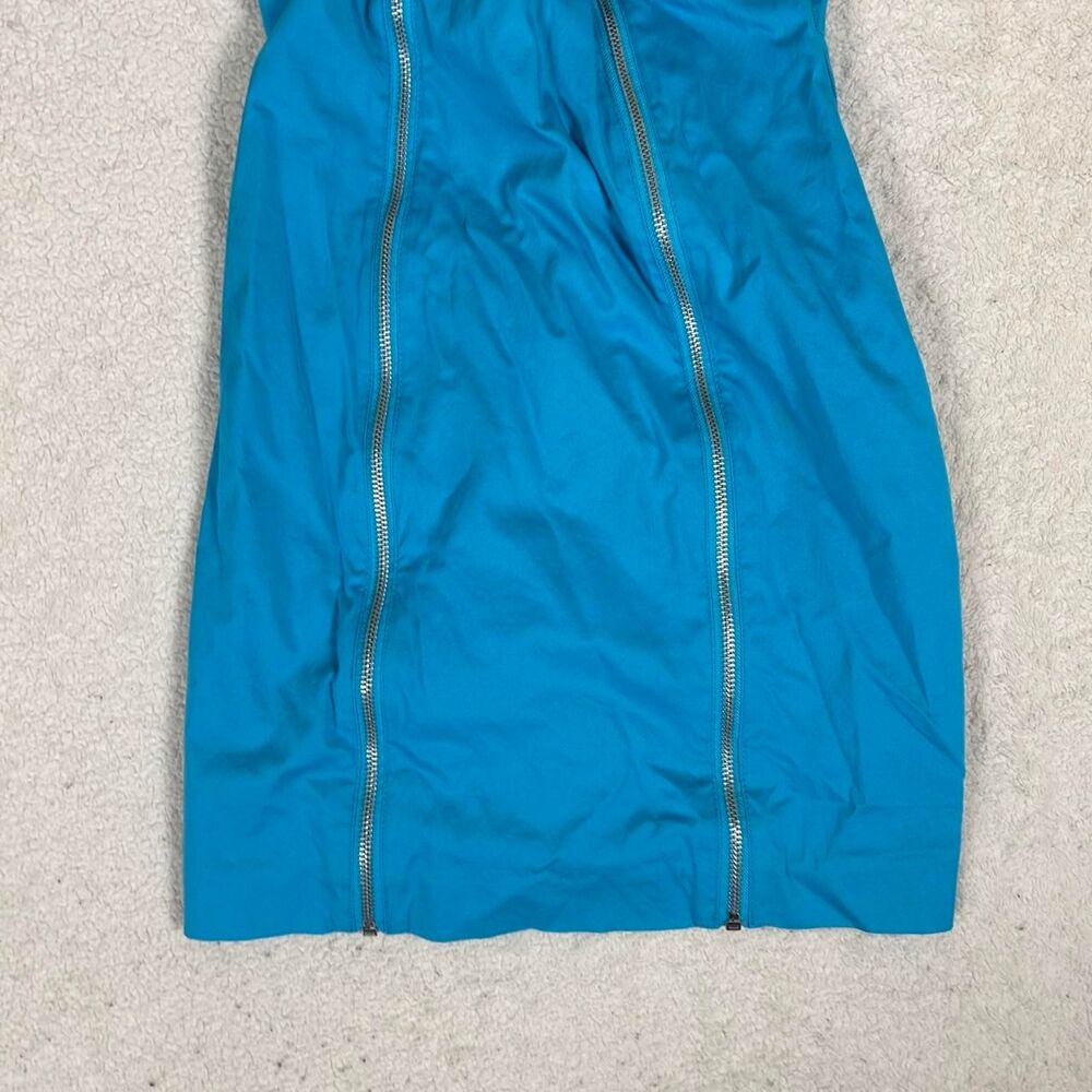 Bebe Y2K Teal Bodycon Zip Dress - Picture 4 of 5